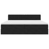 vidaXL Opbergbed met LED met matras met LED Zwart 200 x 200 cm Fluweel