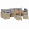 vidaXL Tuin Sofa Set 10 st 9-Aantal zitplaatsen Beige en Licht Grijs