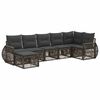 vidaXL Tuinbankenset 7 st Grijs en Donkergrijs poly rattan