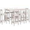vidaXL 9-delige Barset massief grenenhout wit