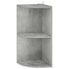 vidaXL Hoekplank 2-laags 41,5 x 41,5 x 72 cm Bewerkt hout Betongrijs