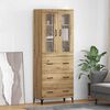 vidaXL Highboard Artisan Eiken 69,5 x 34 x 180 cm Bewerkt hout