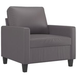 vidaXL Fauteuil 60 cm kunstleer grijs
