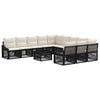 vidaXL Tuinbankenset 12 st Zwart poly rattan