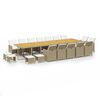 vidaXL 19-delige Tuinset met kussens poly rattan beige