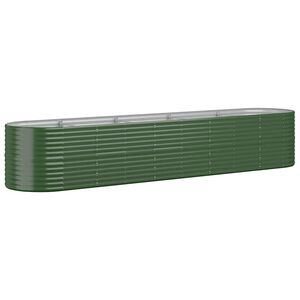 vidaXL Plantenbak 368x80x68 cm gegalvaniseerd staal groen