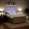 vidaXL Boxspring met matras fluweel lichtgrijs 140x200 cm