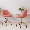 vidaXL Eetkamerstoelen draaibaar 2 st fluweel roze
