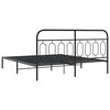 vidaXL Bedframe met hoofdbord metaal zwart 160x200 cm