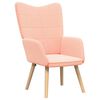 vidaXL Fauteuil Roze 62 x 67 x 95,5 cm Sherpa Stof