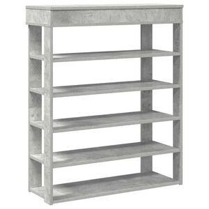 vidaXL Schoenenrek 80x30x98 cm bewerkt hout betongrijs