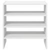 vidaXL Schoenenrekken 2 st stapelbaar 60x30x30,5 cm wit