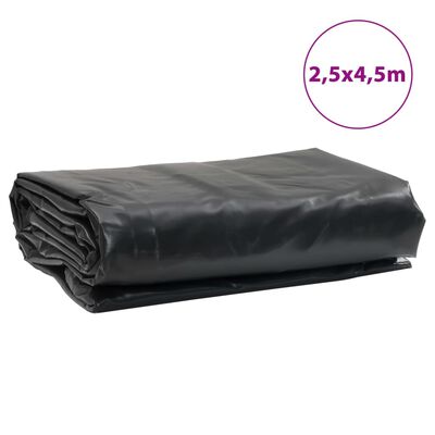 vidaXL Dekzeil 650 g/m² 2,5x4,5 m zwart