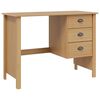 vidaXL Bureau met lades met lade Hill Honingbruin 100 x 45 x 74 cm
