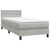 vidaXL Boxspring met matras en LED fluweel lichtgrijs 80x210 cm