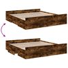 vidaXL Bedframe met lades bewerkt hout gerookt eikenkleurig 200x200 cm
