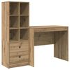 vidaXL Bureau met lade met plank met opslag 2 pcs Artisan Eiken