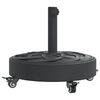 vidaXL Parasolvoet met wielen voor stok van &Oslash;38 / 48 mm 27 kg rond