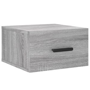 vidaXL Nachtkastje wandgemonteerd 35x35x20 cm grijs sonoma eikenkleur