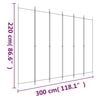 vidaXL Kamerscherm met 6 panelen 300x220 cm stof zwart