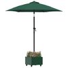 vidaXL Parasolvoet Groen 45 x 45 x 45 cm Staal