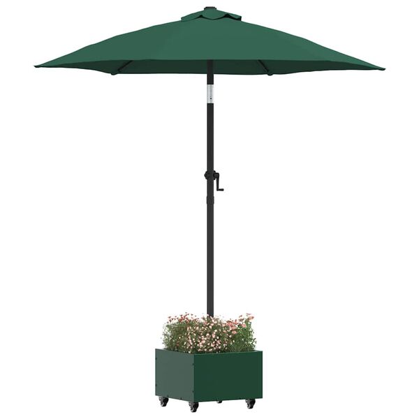vidaXL Parasolvoet Groen 45 x 45 x 45 cm Staal