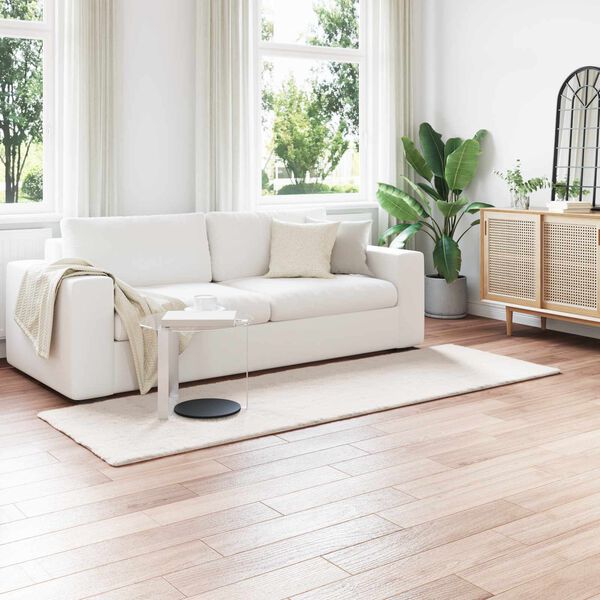 vidaXL Nep Konijnenbont Tapijt Olite Cr&egrave;me 80 x 250 cm Polyester