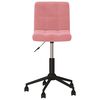 vidaXL Eetkamerstoelen draaibaar 2 st fluweel roze