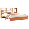 vidaXL Bedframe met opberghoofdeksel met plank Wasbruin 200 x 200 cm