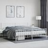 vidaXL Bedframe met hoofd- en voeteneinde metaal wit 200x200 cm