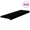 vidaXL Traptreden 20 st 80x30x2 cm massief eikenhout bruin-zwart