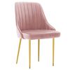 vidaXL Eetkamerstoelen 2 st fluweel roze