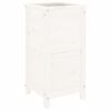 vidaXL Plantenbak 40x40x78 cm massief grenenhout wit