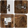 vidaXL Badkamermeubelset 4 pcs Gerookt eiken Bewerkt hout & Metaal