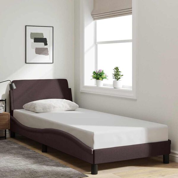 vidaXL Bedframe "Dover" 80x200 cm stof donkerbruin
