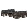 vidaXL Tuinbankenset 8 st Grijs en Donkergrijs poly rattan