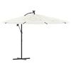 vidaXL Parasol met stalen paal 269x269x235 cm wit