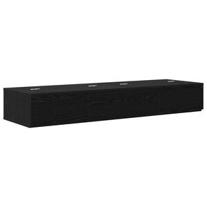 vidaXL studiobureau Zwart eiken 130 x 40 x 19,5 cm Bewerkt hout