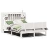 vidaXL Bed met boekenkast zonder matras grenenhout wit 150x200 cm