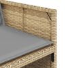 vidaXL 17-delige Tuinset met kussens poly rattan gemengd beige