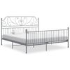 vidaXL Bedframe metaal grijs 200x200 cm