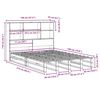 vidaXL Bed met boekenkast zonder matras hout wasbruin 140x190 cm