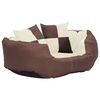 vidaXL Hondenkussen omkeerbaar en wasbaar 65x50x20 cm bruin en cr&egrave;me