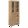 vidaXL Hoge kast 2 pcs Artisan Eiken 69,5 x 34 x 180 cm Bewerkt hout