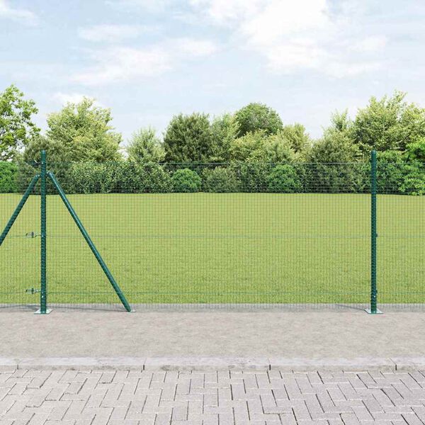 vidaXL Afrasteringspaal Groen 25 x 0,8 m (19 x 19 mm gaas)