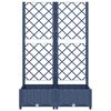 vidaXL Plantenbak met trellis blauwgrijs 80x40x121,5 cm PP