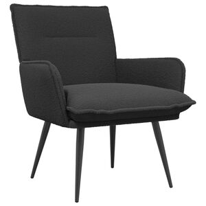 vidaXL Fauteuil Donkergrijs Boucl&eacute;