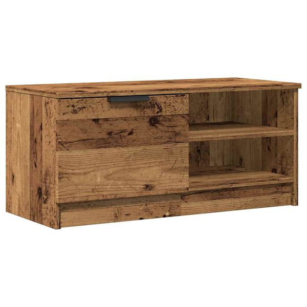 vidaXL Tv-meubel 80x35x36,5 cm bewerkt hout oud houtkleurig