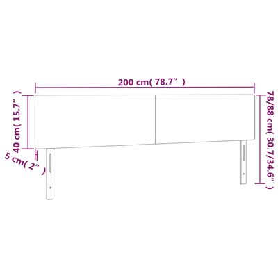 vidaXL Hoofdborden 2 st 100x5x78/88 cm fluweel donkerblauw