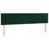 vidaXL Hoofdborden 200x5x78/88 cm fluweel donkergroen